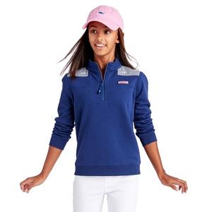 Vineyard vines Girls Classic Stripe Embroidered Shep Shirt navy